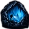Explorador-na-caverna-azul-luminosa